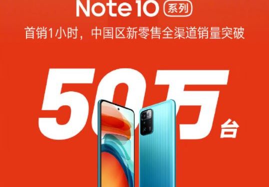 Redmi Note 10 Pro 5G покорил Китай в первый день продажи