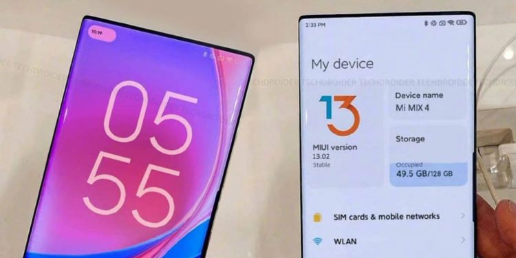 Xiaomi Mi Mix 4 рядом с новым интерфейсом MIUI 13?